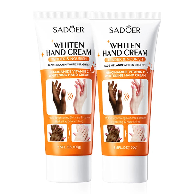 1/2/3pcs SADOER 100g Moisturizing Hand Cream Tender Nourish Non Greasy Brightening Hydrating Beauty Hands Travel Size Skin Care
