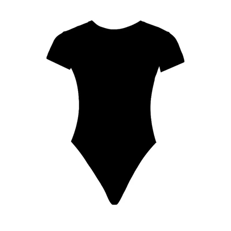 Women Sexy Summer Bodycon Bodysuit Fashion Casual Solid Short Sleeve Body Tops For Women Female Romper
