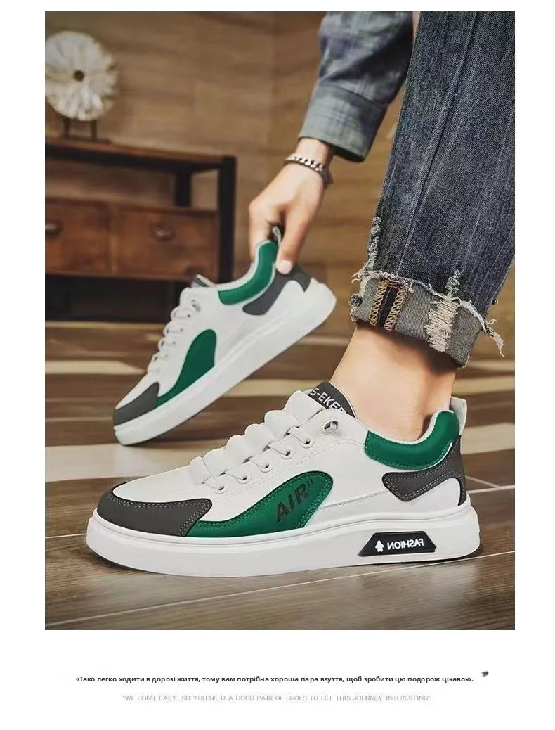 New 2025 Men's Casual oes Leather Surface Comfortable Spring Autumn Trendy Sports oes Versatile Faionable Korean Sle