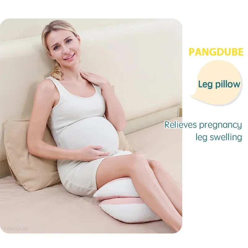 PANGDUBE Pregnancy Pillow with 1pc Free An Auxiliary Pillow Cotton Waist Support Pillow for Pregnant Women Sleeping Body Pillow