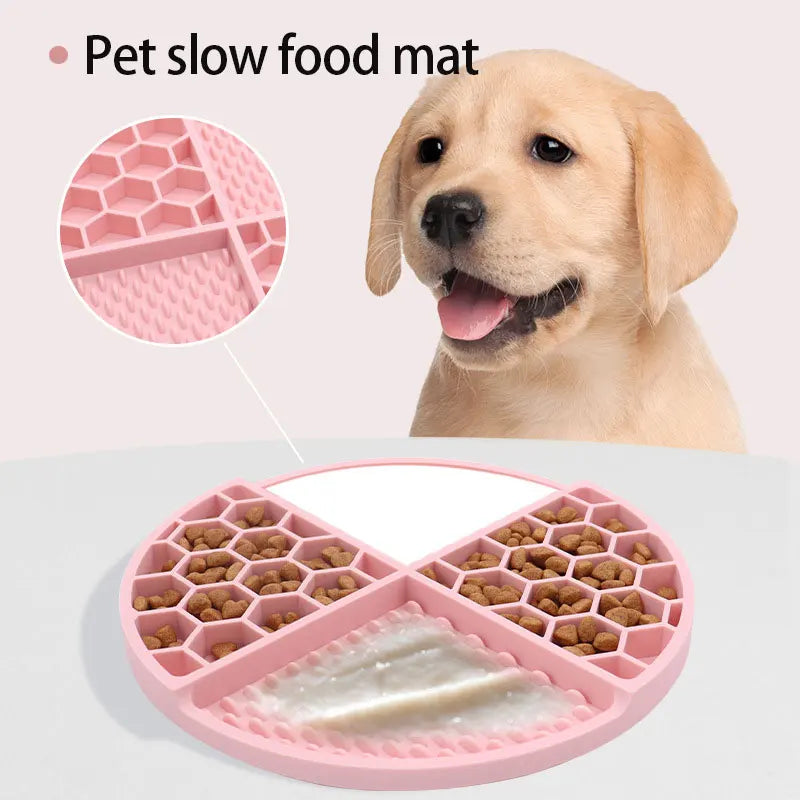 Pet Supplies Silicone Licking Mat Cat Slow Feeder With Suction Cup Slow Feeding Pad Dog Licking Pad Anxiety-relieving Utensils