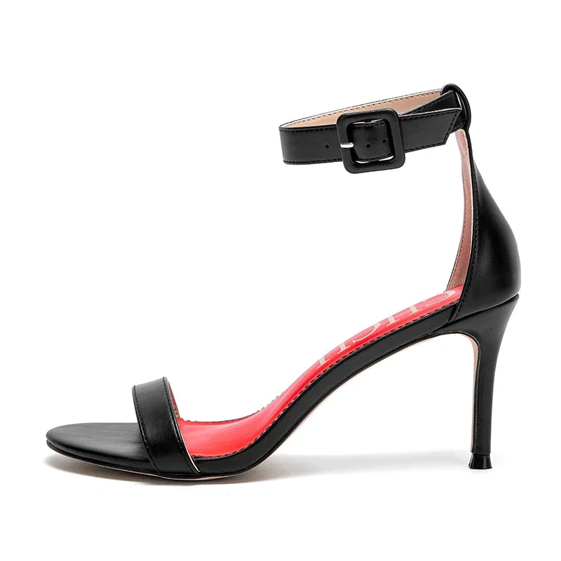 High heel sandals luxury brand 2025 summer new simple design wrap heel Girl