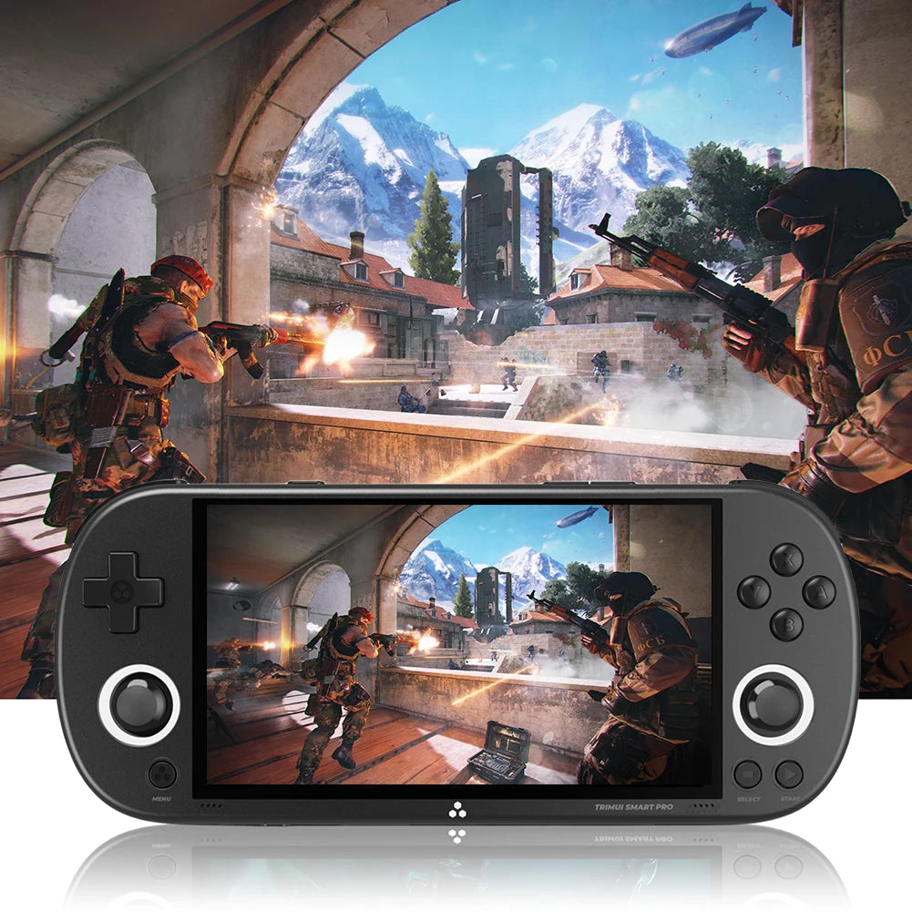 Trimui Smart Pro Handheld Game Console 4.96''IPS Screen Linux System RGB Joystick Video Game Console Gift 30000+ Games