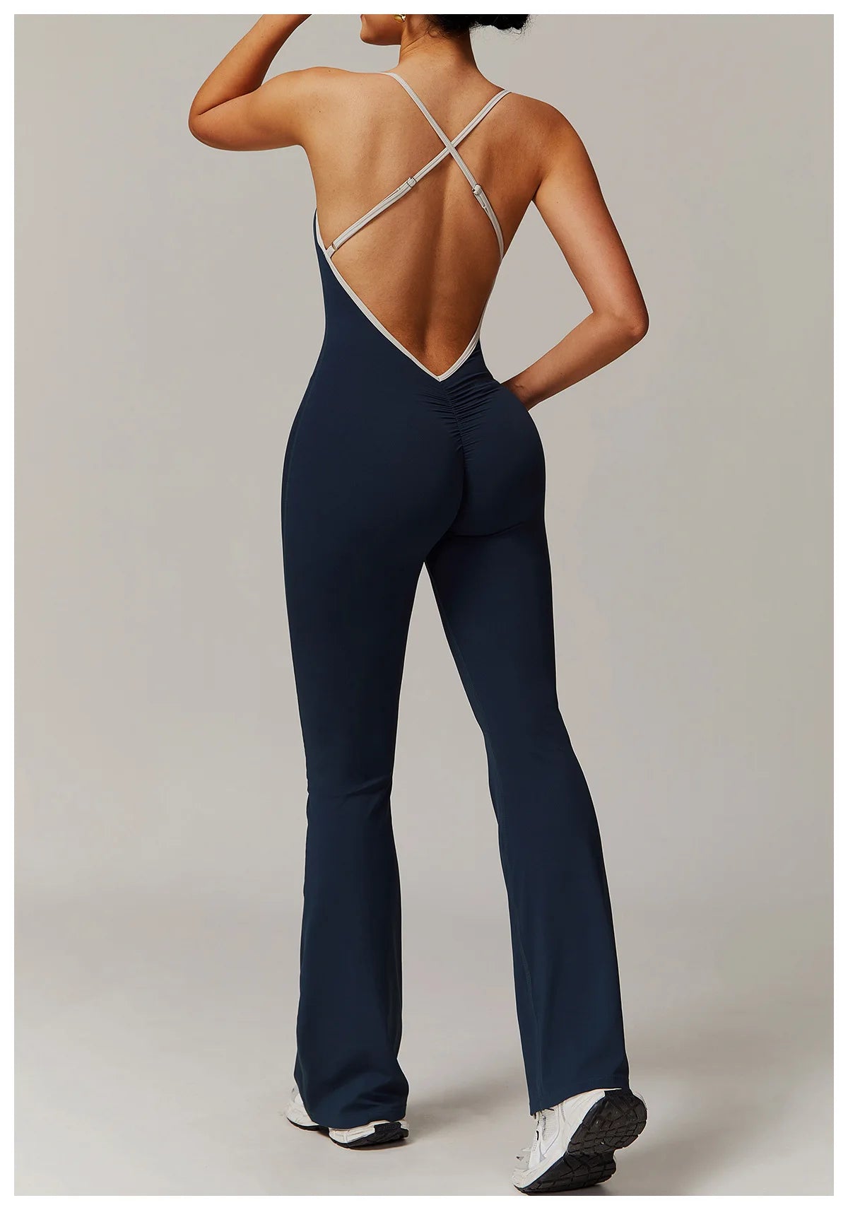 Jumpsuit Gym Set Yoga Suit Back Cross Sportswear Women Sports Jumpsuit Fitness Rompers Workout Bodysuits One-piece Yoga Jumpsuit