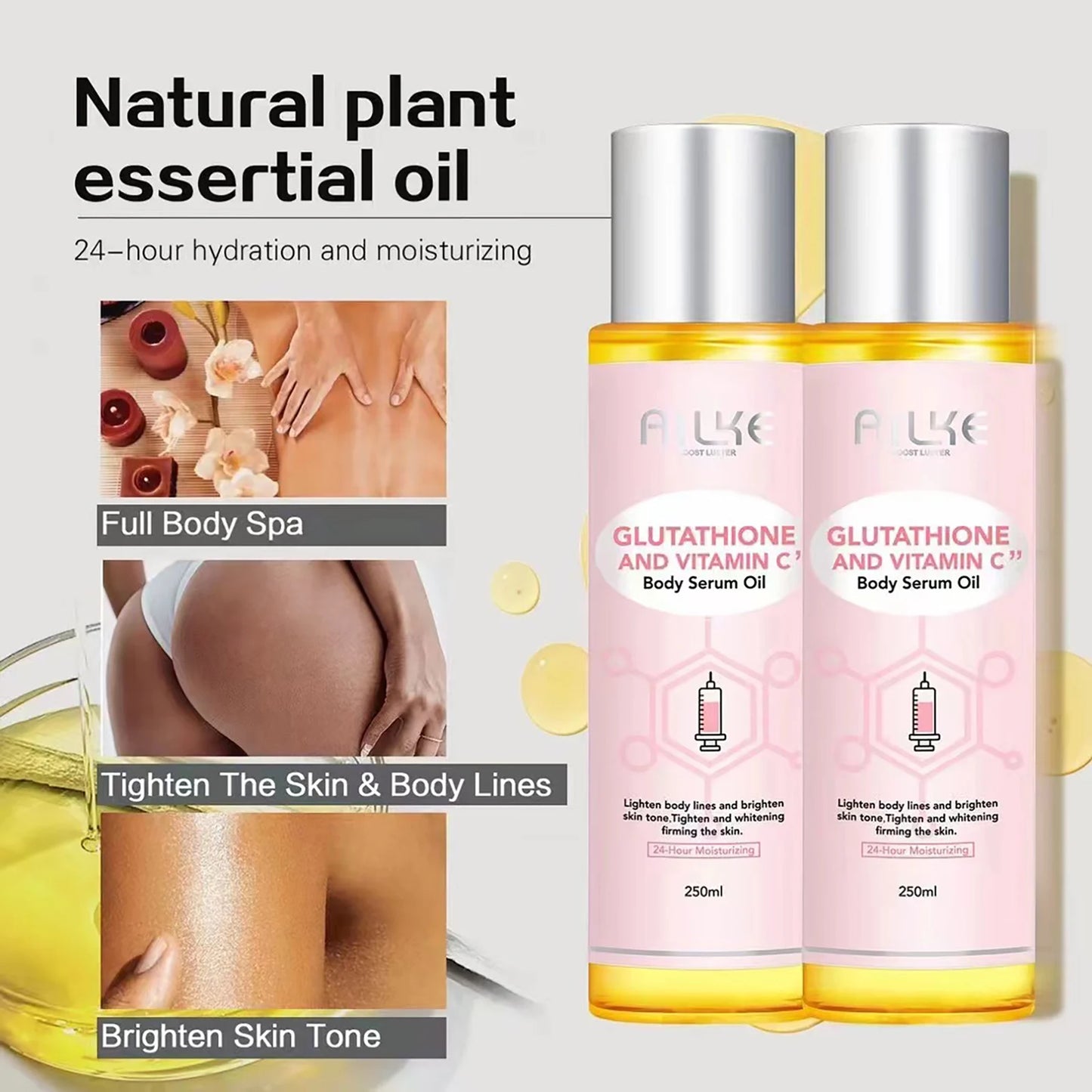 AILKE Vitamin C Cream, Hydration & Brightening Lotion, Improve Dull Skin, Clean Skin, Glowing Beauty Face & Body Care