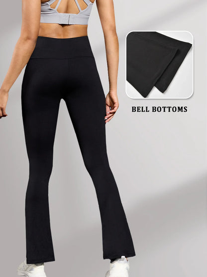 Women's Super Soft Flare Pants High Waisted Tummy Control Workout Yoga Leggings Bell Bottoms