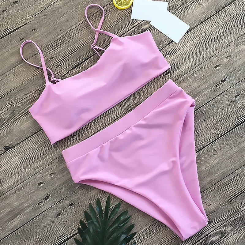 Beach Bikini Sexy Bikini Set High Waist Bikinis Bathing Suits for Women Swimwear Female Push Up Brazilian Swimsuit Mujer Biquini