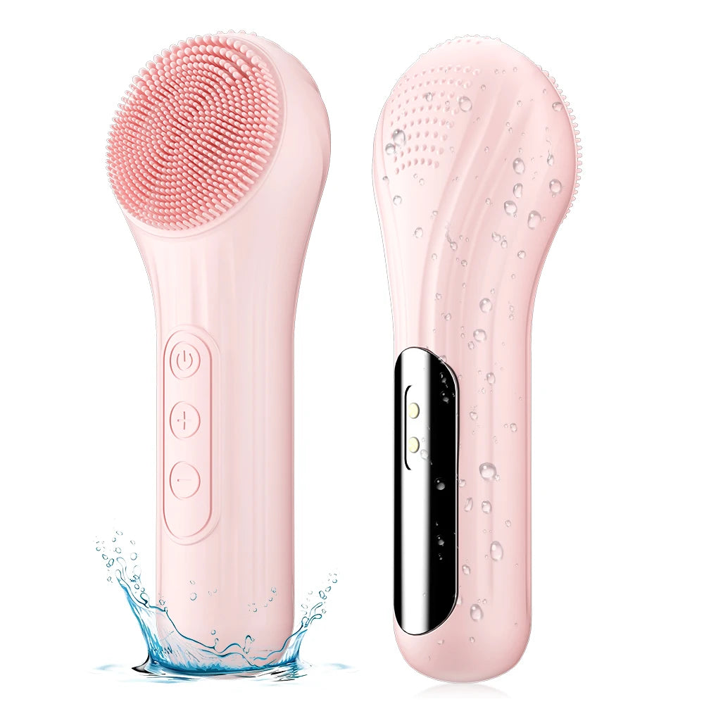 Sonic Waterproof Facial Cleansing Brush Rechargeable Scrubber Exfoliating Vibrating Deep Clean Face Cleaner Skin Care Tool