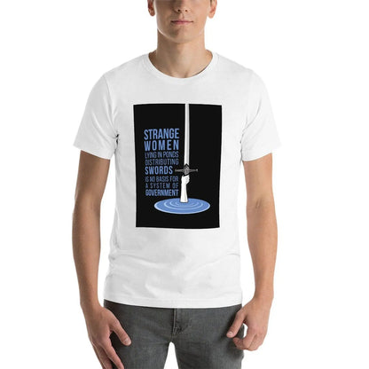 Strange Women Lying in Ponds Distributing Swords - Monty Python Baseball ? Sleeve T-Shirt cotton t shirt man T-Shirt