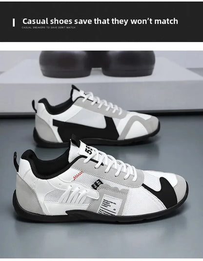 Low-Top Men's Casual Shoes Breathable Retro Sporty Style Summer New Fashion Trendy Bean Board Shoes Comfortable Rubber Sole