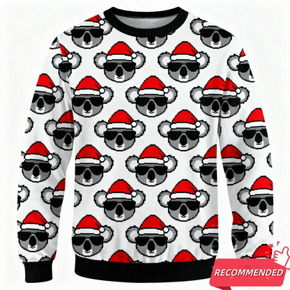 New Animal Ugly  Sweatshirt For Men Clothing Funny Panda Raccoon Sunglass Ugly Sweatshirt Xmas Holiday Crew Neck Sweatshirts