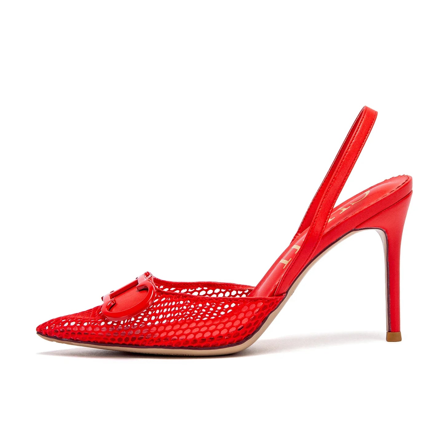 Women's Shoes 2025 Summer Sandals Breathable Mesh Heels Red Luxury Brand Girls Shoes Woman