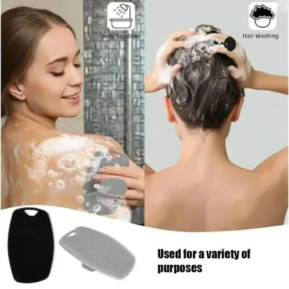 Soft Silicone Exfoliating Brush Cleanser Manual Body Cleansing Scrubber Shower Gentle Massage Bath Brush Cleaning Tools