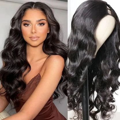 V Part Wig Human Hair Wear And Go Glueless Straight Human Hair Wigs Brazilian Wigs For Black Women 220 Density 30 Inch No Lace
