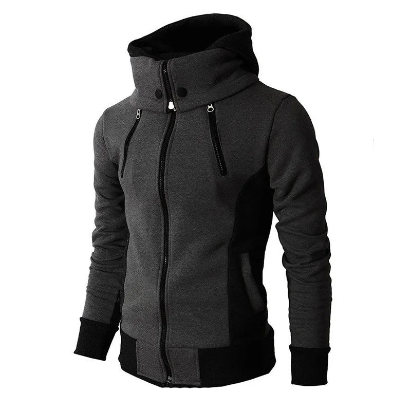 2024 New Autumn Men Sweatshirts Long Sleeve Jacket Hoodie Zipper Closure Jacket Male Hoodies Sweatshirt Slim Fit Male Clothing
