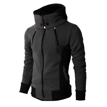 2024 New Autumn Men Sweatshirts Long Sleeve Jacket Hoodie Zipper Closure Jacket Male Hoodies Sweatshirt Slim Fit Male Clothing