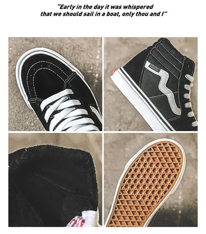 Canva Women's Casual Korean Style Flat Shoes New Arrival Winter 2023 Trendy Ins Net Red Cotton Shoes Versatile For Students