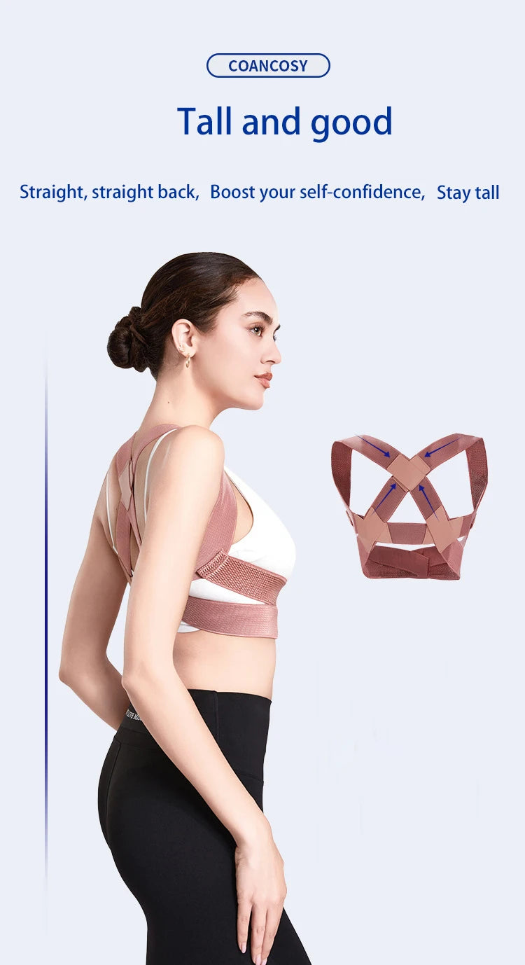 Chest Posture Corrector Invisible Body Shaper Women Adjustable Elastic Back Support Belt Shoulder Brace Body Shaper Corset
