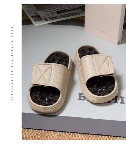 New Summer Men Massage Slippers Sides Indoor Outdoor Sandals Beach Casual Shoes Soft Sole Slides Men Flip-flops Men's Footwear