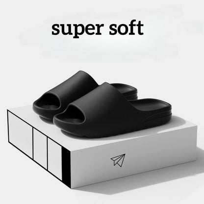 Brand High Quality Super Soft EVA Sole Summer Slippers for Men Bathroom Slippers Home Slides Couple Beach Sandals Male Slipper