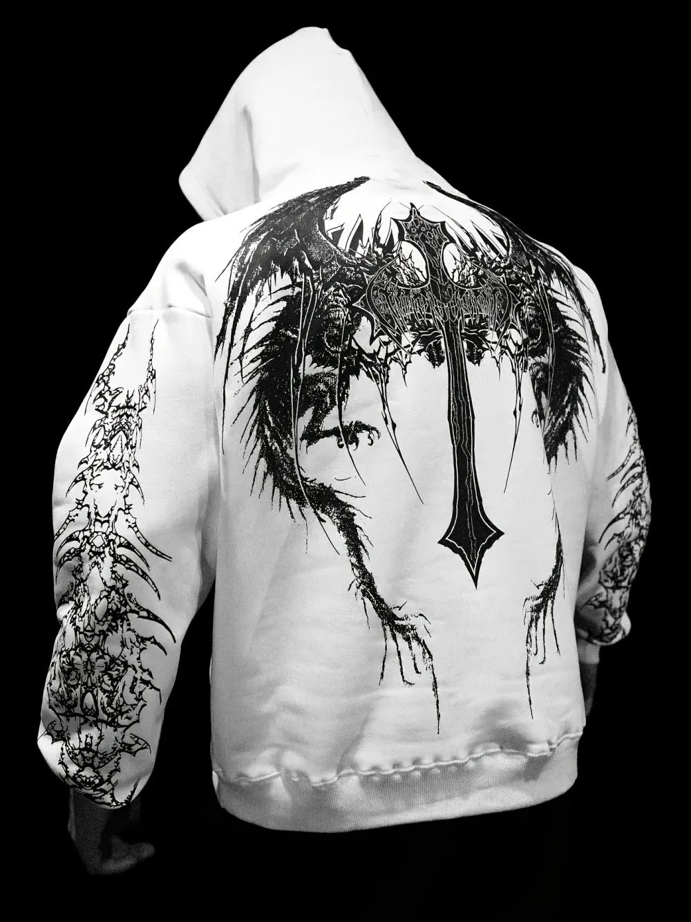 Fashionable men's autumn Gothic letter print comfortable soft hooded sweatshirt suitable for outdoor street wear