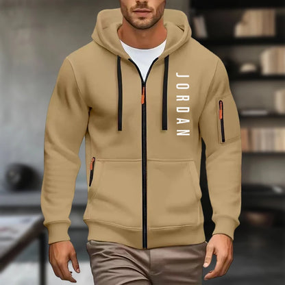 2025 New men's hooded sweatshirt, sweatshirt, zipper hooded jacket, men's cotton pullover hooded sweatshirt, men's use