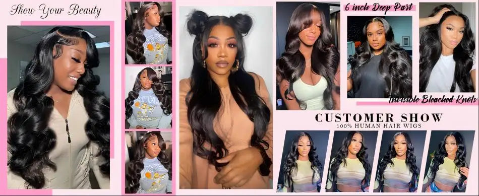 Body Wave Human Hair Wigs 13x6 Hd Lace Frontal Wigs 220 Density 40 Inch For Black Women Pre Plucked Loose Wave Lace Frontal Wig