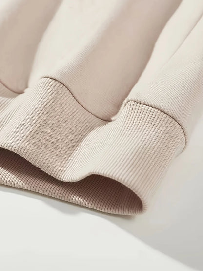 Men's autumn and winter fashionable casual loose FACE THE FUTURE graphic printed long sleeved round neck sweatshirt