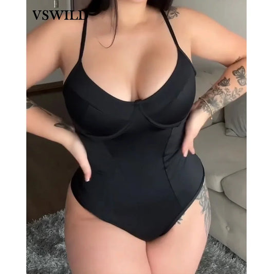 Full Body Shapers Women Corset Shaper Slimming Shapewear Lingerie One-pieces Back tied triangular Bodysuit waist trainer Girdle