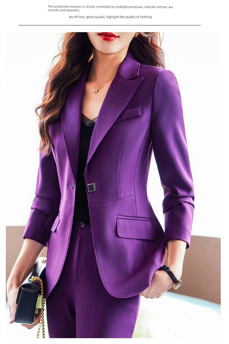 Coat Women's Red Work Clothes Suit Jacket