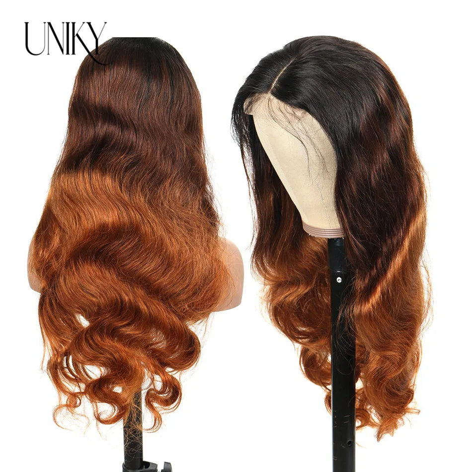 Body Wave 13x4 Lace Front Ombre Wig Human Hair Wig For Women Brazilian 13X4 Blonde Lace Frontal Wig On Sale Clearance 32 34inch