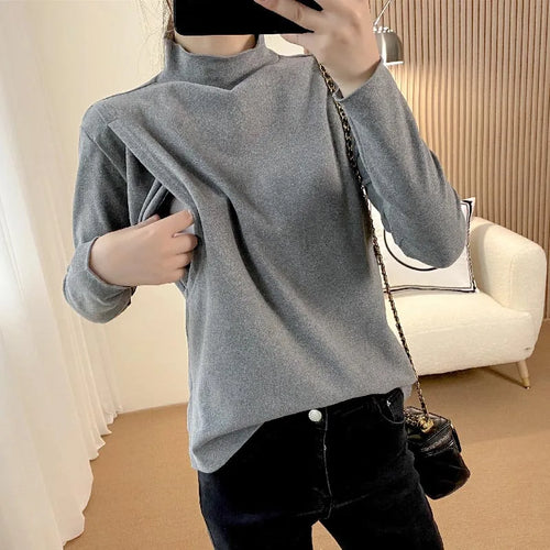 Pregnant Woman Fall/Winter Clothes Warm Solid Color Long Sleeve Maternity Lactation Tops Breastfeeding Knitwear Nursing Tops