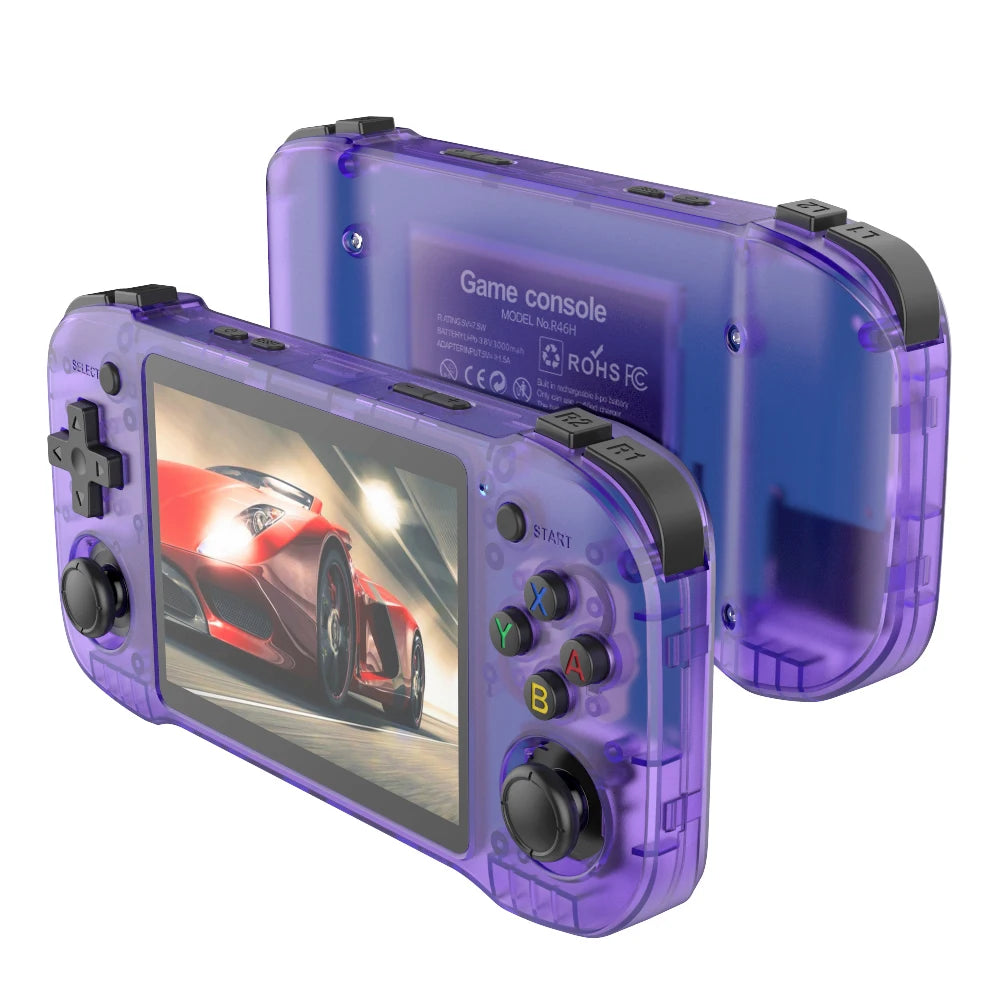 NEW 4.2inch R46H Retro Handheld Game Console Linux System 64G/128G IPS Screen Two-player WIFI Game Console Portable Pocket R46S