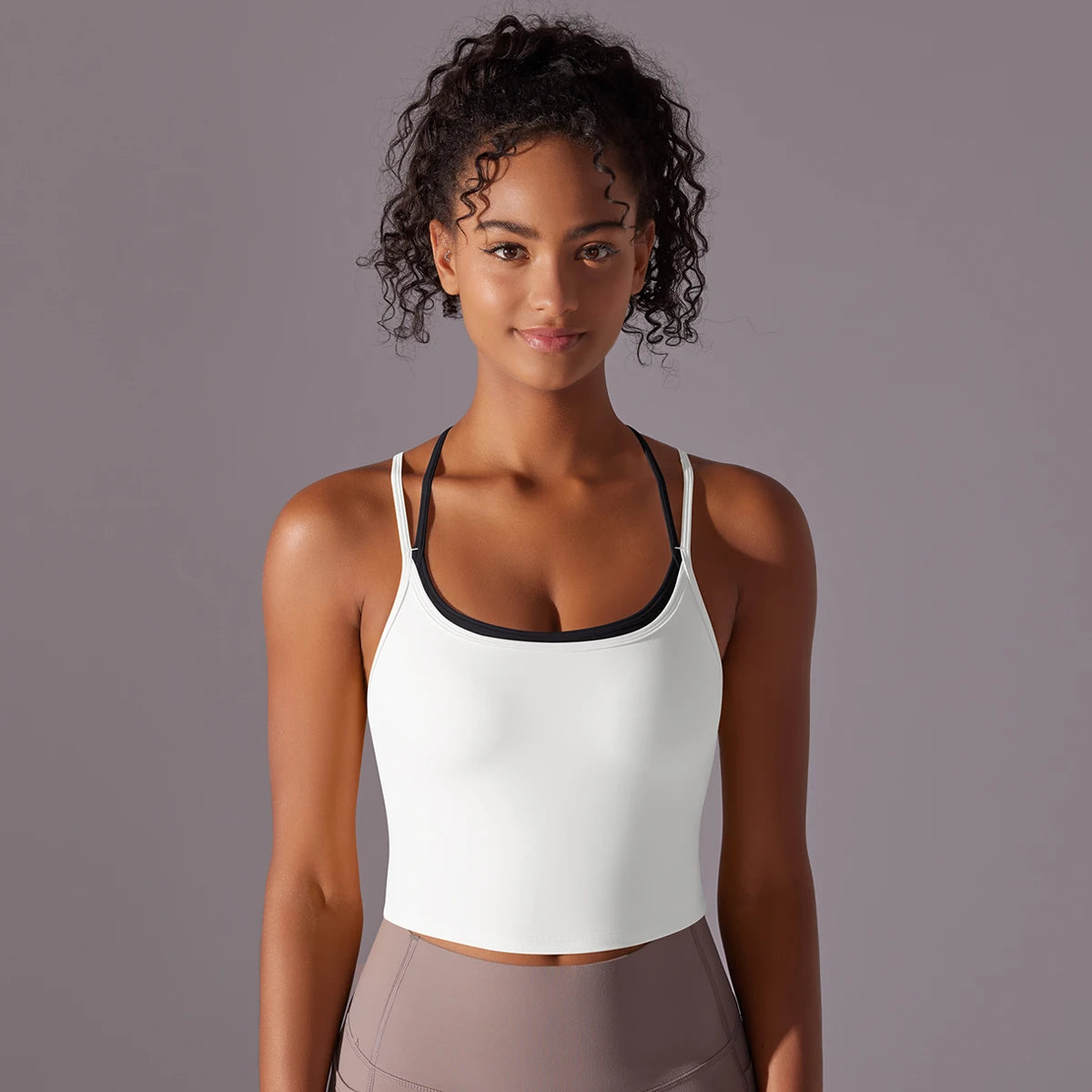 New Women Fitness Sports Bra Top Gym Yoga triangle backless Athletic Back Cutout Cross Tight Workout Soft With Chest Pad