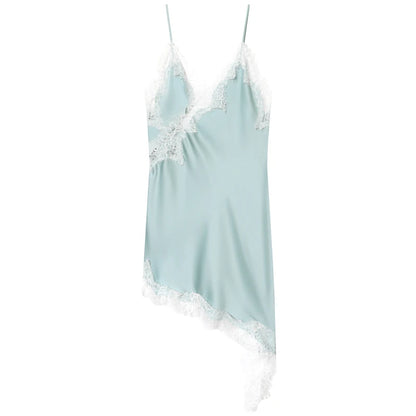 HXAO Womens Dresses Lace Asymmetric Slip Dress Summer 2025 Sexy Evening Dresses Ladies Mini Brown Sleeveless Backless Vestidos