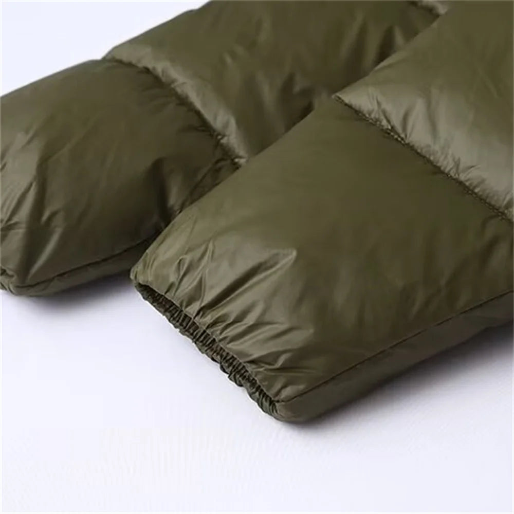 Autumn/Winter New Product Women's Standing Neck Hooded Long Sleeve Side Pocket Short Cotton Coat Jacket