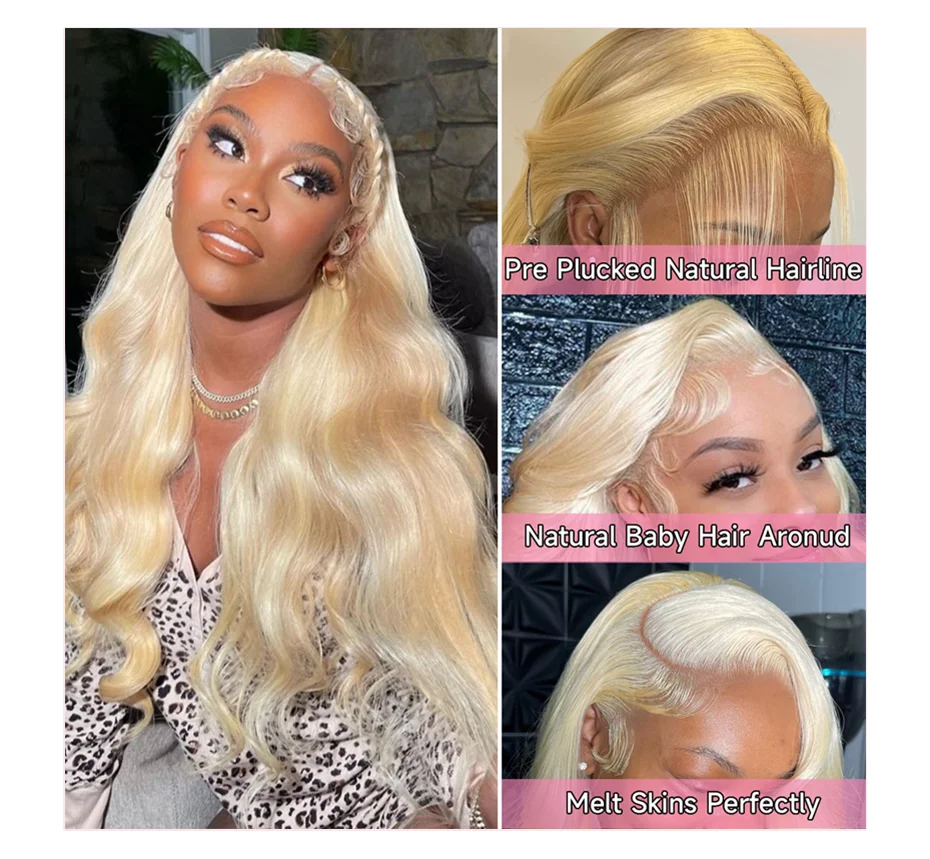 613 Hd 13x4 13x6 360 Lace Frontal Wig Lace Wig Honey Blonde Lace Front Wig Colored Human Hair Brazilian Body Wave Lace Front Wig