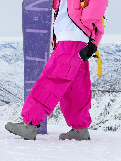 Oversize Winter Ski Pants 3L Snowboard Pant Thicken Thermal Waterproof Breathable Outdoor Sports Warm Women's Men's Ski Trousers