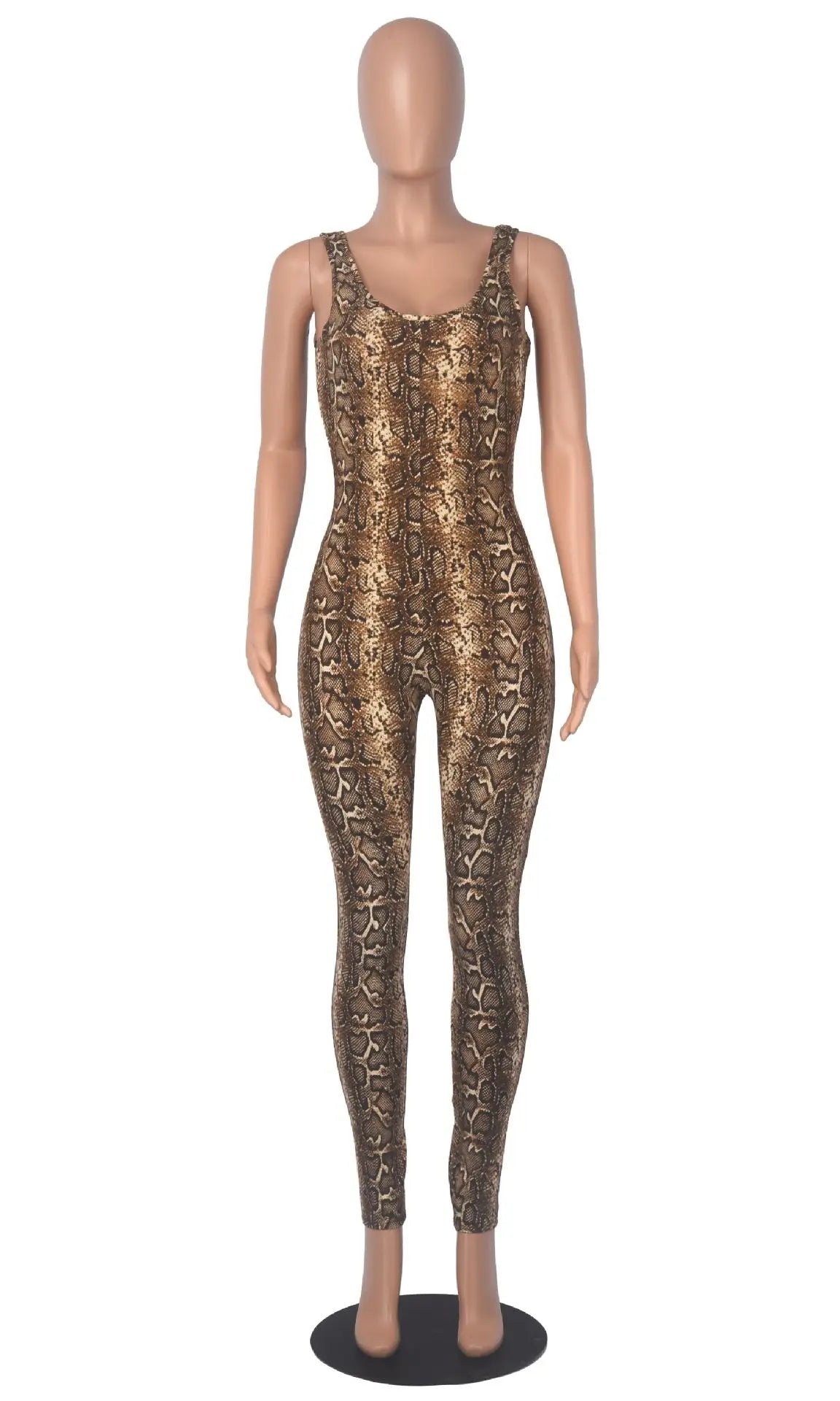 Sexy Sling Sleeveless Backless Snake Print/Leopard Print Jumpsuit for Women Skinny Fashion Nightclub Party Wear Sexy Streetwear