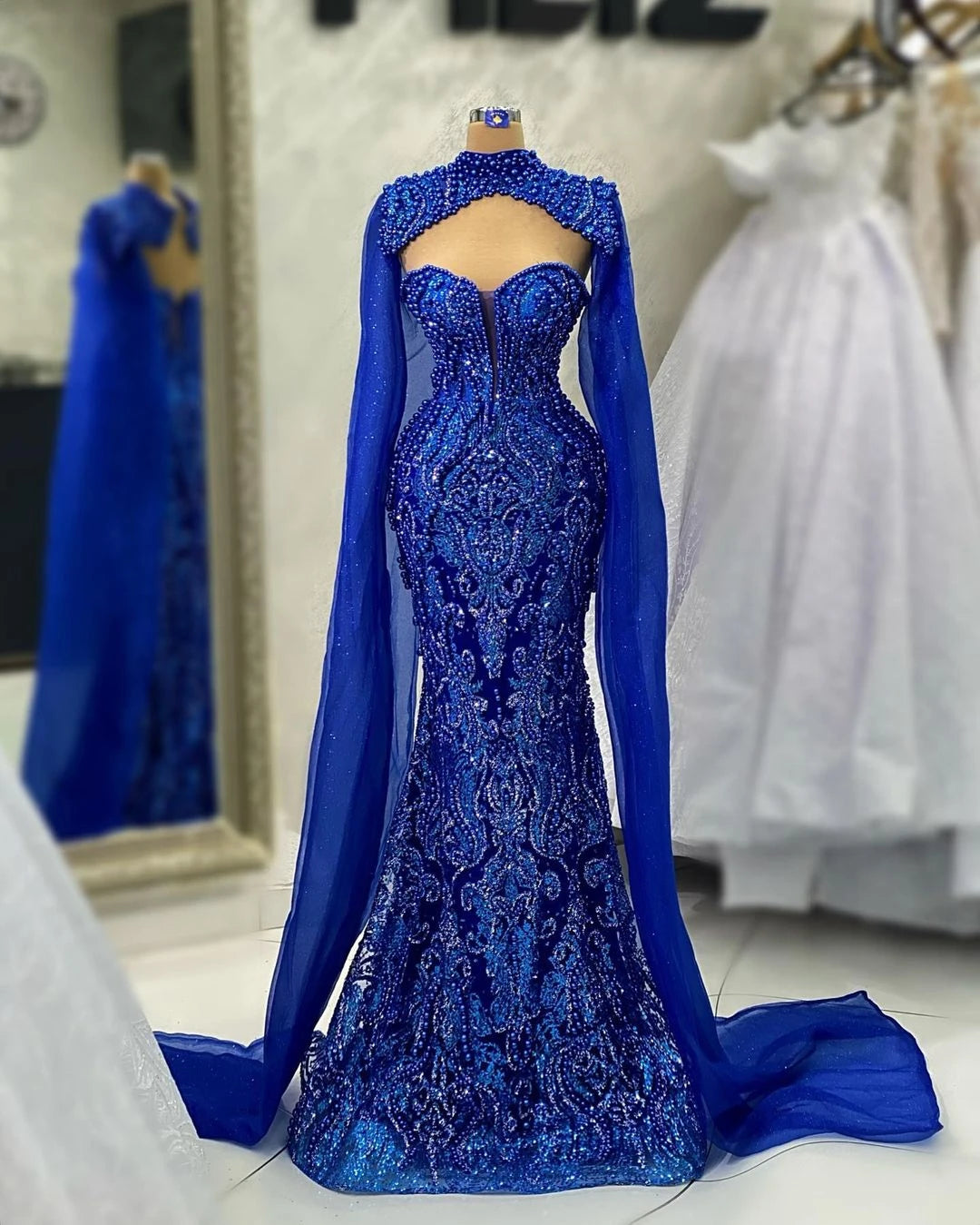 Elegant Beading Prom Dresses with Wraps Customized Sexy Sweetheart Appliques Lace Party Evening Gowns Runway Fashion Prom Wear