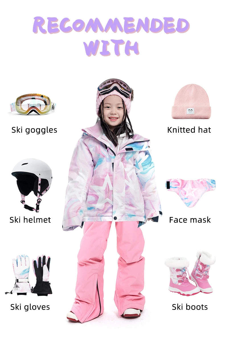 VECTOR Ski Pants Boys Girls Children Outdoor High-quality Windproof, Waterproof and Warm Snow Winter Ski Snowboard Pants Brand
