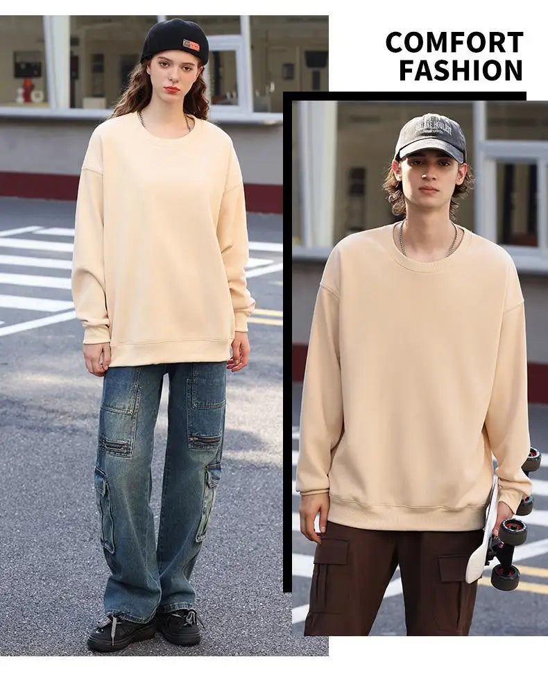 Customizable Thick Sweatshirt for Man Women Plain Hoodie Sweater Autumn Winter Fleece Sweatshirts Logo Original Design