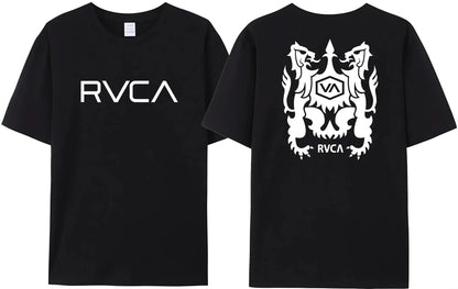 100% Cotton RVCA T Shirt Men Women THE BALANCE OF OPPOSITES Tee Tshirt Oversized Short Sleeve Design Brand T-shirt Top Clothes