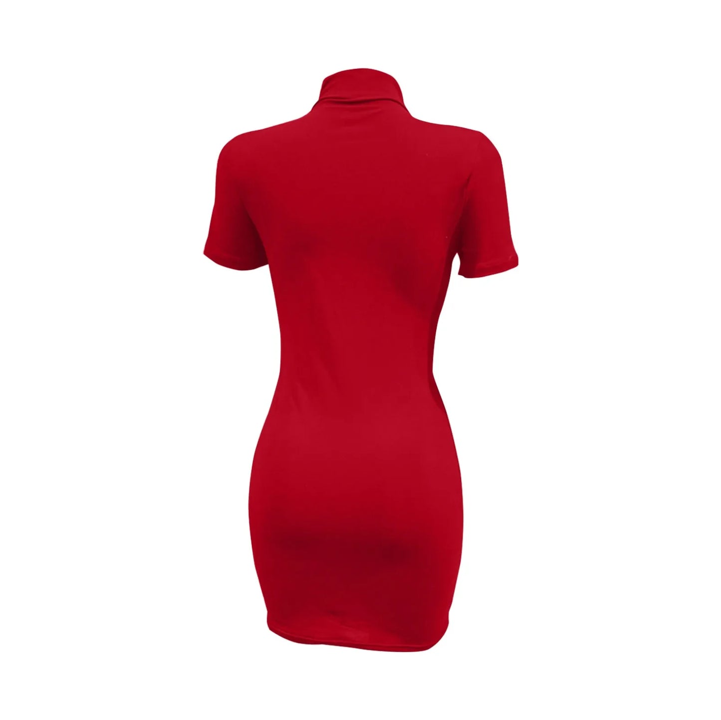 Bodycon Dresses For Women 2024 High Neck Thigh Length Short Sleeve Fitted Women'S Valentines Going Out Club Date Night Outfit