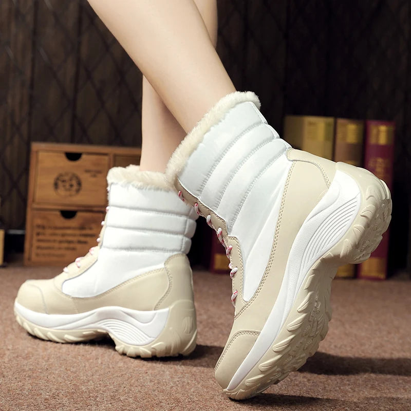 Snow Boots Women New Ladies Shoes Platform Shoes Woman Flat Keep Warm Boots Ladies Casual Plush Botas Mujer Winter Shoes Women