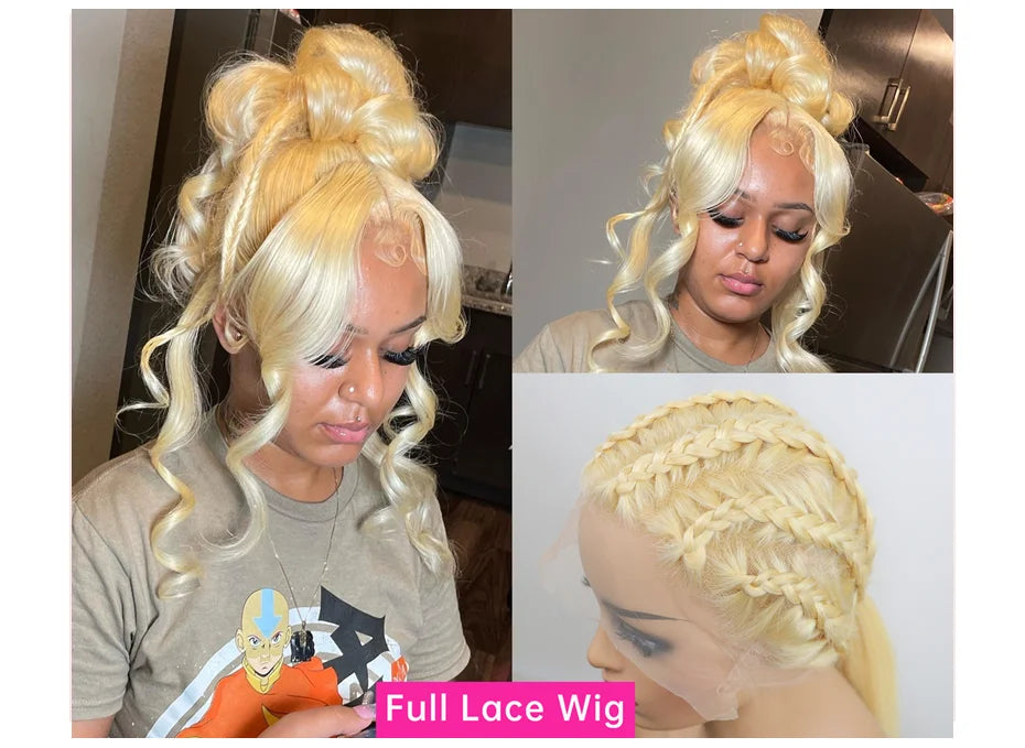 613 Hd 13x4 13x6 360 Lace Frontal Wig Lace Wig Honey Blonde Lace Front Wig Colored Human Hair Brazilian Body Wave Lace Front Wig