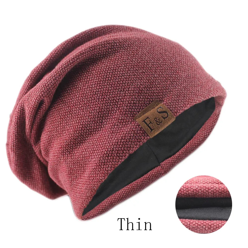 Fashion Bonnet Hat For Men And Women Autumn Knitted Solid Color Skullies Beanies Spring Casual Soft Turban Hats Hip Hop Beanie