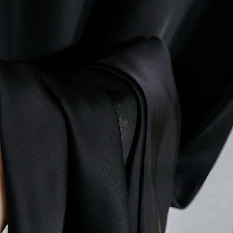 Acetic Satin Fishtail Skirt Woman Korean Fashion Elastic High Waist Skirts for Women Spring/summer 2026 New Slim Long Dresses