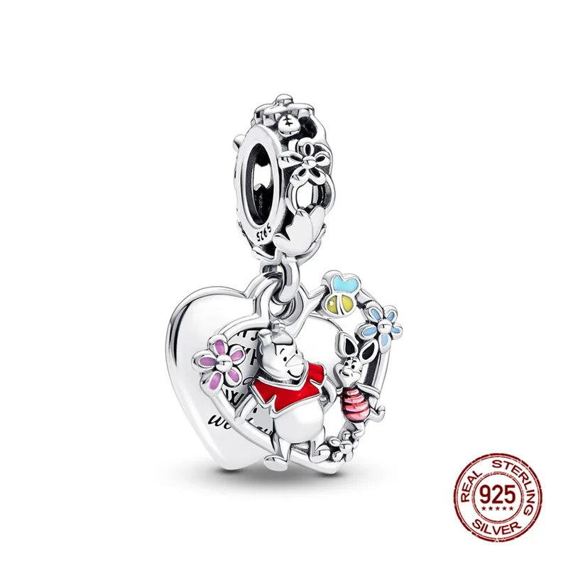 Charms 925 Silver Disney Series-Witch Charms Beads Fits 3mm Original Bracelet Necklace Womens DIY Fine Jewelry Gift Hot Sale