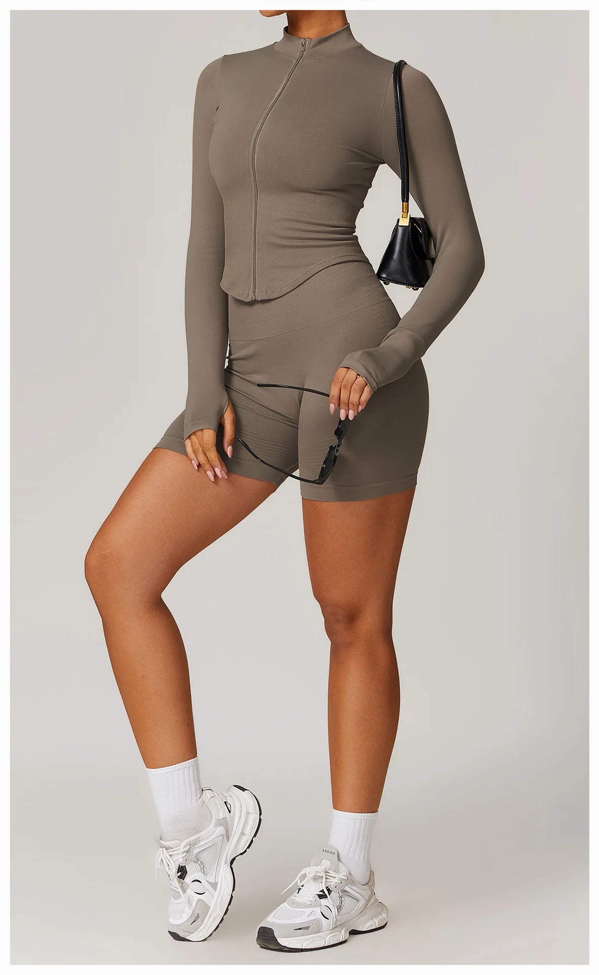 New Women Seamless Zipper Jacket Yoga Long Sleeved Gym Top Yoga Push Up Jacket Fitness Running Workout Sport Coat Women's Shirts